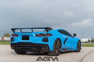 AGM C8 Corvette Visible Carbon Fiber High Wing Spoiler AG Motorsports