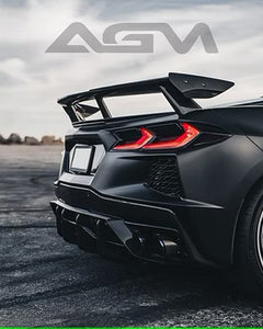 AGM C8 Corvette Visible Carbon Fiber High Wing Spoiler AG Motorsports