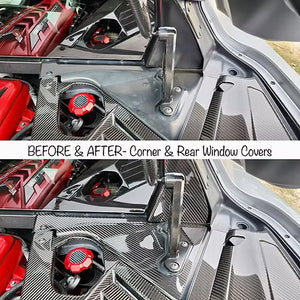AGM C8 Corvette Carbon Fiber Engine Appearance Corner Covers from AG Motorsports