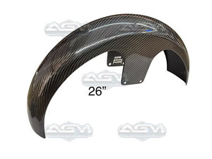 Harley Davidson Carbon Fiber 26" Front Fender 14-23' -  Made by AG Motorsports