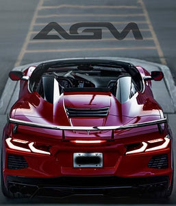 AGM C8 Corvette Visible Carbon Fiber High Wing Spoiler AG Motorsports