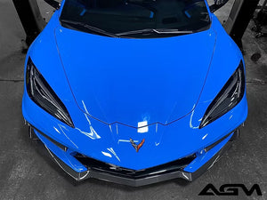 AGM C8 Corvette Visible Carbon Fiber “5VM” Style Front Splitter AG Motorsports