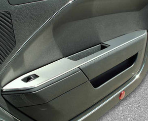 2005-2009 MUSTANG V6/GT COUPE - DOOR ARM TRIM WITHOUT PADDED DOOR 2PC | BRUSHED STAINLESS