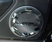 Load image into Gallery viewer, 2005-2009 MUSTANG V6/GT - SPEAKER GRILLE KIT MUSTANG STYLE | POLISHED STAINLESS STEEL
