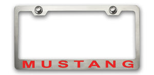 MUSTANG LICENSE PLATE FRAME WITH "MUSTANG" LETTERING IN 2005-2009 STYLE