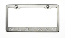 Load image into Gallery viewer, MUSTANG LICENSE PLATE FRAME WITH &quot;MUSTANG&quot; LETTERING IN 2005-2009 STYLE
