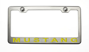 MUSTANG LICENSE PLATE FRAME WITH "MUSTANG" LETTERING IN 2005-2009 STYLE