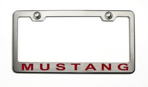 MUSTANG LICENSE PLATE FRAME WITH "MUSTANG" LETTERING IN 2005-2009 STYLE