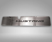 Load image into Gallery viewer, 2015-2017 MUSTANG GT- RADIATOR COVER VANITY PLATE &#39;PONY &amp; MUSTANG&#39; | BRUSHED, CHOOSE COLOR
