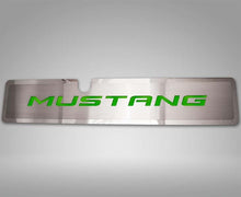 Load image into Gallery viewer, 2015-2017 MUSTANG GT/ECOBOOST - RADIATOR COVER VANITY PLATE &#39;MUSTANG&#39; | BRUSHED, CHOOSE COLOR
