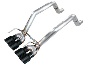 AWE Track Edition Axleback Exhaust for C6 Chevrolet Corvette 6.0L (2005-2007) and 6.2L (2008) - Diamond Black Tips SKU: 3020-43660