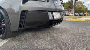 Corvette C7 Z06 Stingray Carbon Fiber HydroGraphics Rear Diffuser Custom Painted