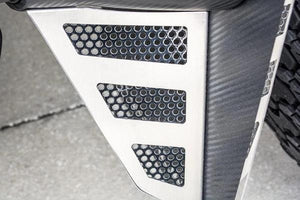 2010-2014 FORD RAPTOR - CARBON FIBER MUD GUARDS KITS FRONT & REAR | STAINLESS STEEL, CHOOSE KIT | Carbon Fiber Plain Front