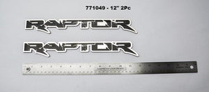 2010-2014 FORD RAPTOR - RAPTOR EMBLEM(S) ETCHED STYLE 12"/15", 1PC/2PC | STAINLESS STEEL, CHOOSE OPTIONS | 15" - 1PC Raptor Emblem