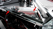 Load image into Gallery viewer, 2020-2024 C8 CORVETTE COUPE - PERFORATED HEADER GUARD COVER KIT W/REAR CROSSMEMBER COVERS W/CARBON FIBER TOP PLATE | CHOOSE FINISH | BRUSHED FINISH - PERFORATED HEADER GUARD COVER
