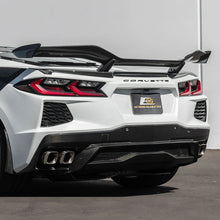 Load image into Gallery viewer, Corvette C8 Z06 Conversion Style Rear High Wing Spoiler Carbon Fiber
