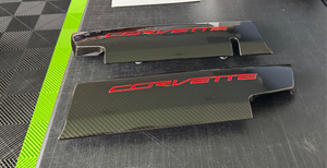 Corvette C7 LT1 Stingray Carbon Fiber Painted Fuel Rail Engine Covers OEM GM