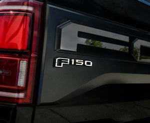 2017-2019 FORD RAPTOR - TAILGATE EMBLEMS 'F150' & 'RAPTOR' 2PC SET | Polished