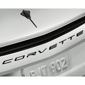 Corvette C8 Rear Bumper Letters Nameplate OEM GM - Carbon Flash Metallic