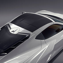 Load image into Gallery viewer, C8 Corvette Z06 | Roof Bow Panel | Visible Carbon Fiber | Arctic White Trim | Coupe
