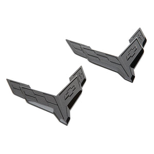 2024 2025 2026 C8 Corvette Z06 Carbon Flash Metallic STEALTH Crossed Flag Emblems Convertible Front and Rear