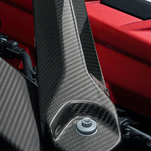 2024 2025 2026 C8 Corvette Z06 Visible Carbon Fiber Engine Cross Brace with Jake Logo Coupe