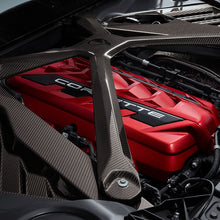 Load image into Gallery viewer, 2024 2025 2026 C8 Corvette Z06 Visible Carbon Fiber Engine Cross Brace with Jake Logo Coupe
