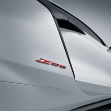 Load image into Gallery viewer, 2024 2025 2026 C8 Corvette Z06 Bodyside Emblems Z06 Script Badge Edge Red
