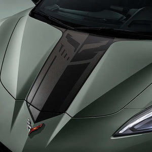 C8 Corvette Z06 | Hood Graphics Package | Jake Logo | Carbon Flash Metallic | Tech Bronze Accent 2024 2025 2026