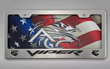 Load image into Gallery viewer, DODGE VIPER GEN 5 TAG FRAME VIPER FONT STRYKER LOGO POLISHED STAINLESS STEEL | CHOOSE INLAY
