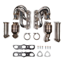 Load image into Gallery viewer, Fabspeed Porsche 987.2 Boxster / Cayman RENNKRAFT® Modular Headers with HJS Catalytic Converters (2009-2012)
