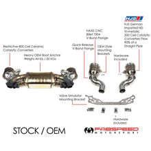 Load image into Gallery viewer, Fabspeed Porsche 992 Twin Turbo / Twin Turbo S Sport Catalytic Converters with GT2RS Style Outlets (2021+)
