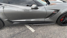 Load image into Gallery viewer, Corvette C7 Z06 Grand Sport Base Stingray Rocker Panels Side Skirts ABS Plastic - Carbon Fiber HydroGraphics
