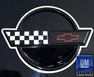 1984-1990 C4 CORVETTE EMBLEM TRIM 2PC | POLISHED FINISH