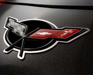 1998-2004 C5 CORVETTE CONVERTIBLE - C5 WATERFALL EMBLEM TRIM 1PC | POLISHED STAINLESS STEEL