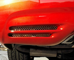 1997-2004 C5/Z06 CORVETTE - REAR BUMPER GRILLES LASER MESH 2PC | POLISHED STAINLESS STEEL