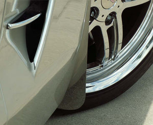 1997-2004 C5/Z06 CORVETTE - FRONT SPLASH GUARDS Z06 STYLE 2PC | POLISHED STAINLESS STEEL