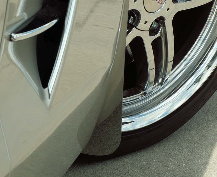 1997-2004 C5/Z06 CORVETTE - FRONT SPLASH GUARDS Z06 STYLE 2PC | POLISHED STAINLESS STEEL