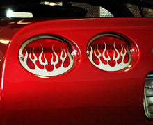 Load image into Gallery viewer, 1997-2004 C5/Z06 CORVETTE - TAILLIGHT GRILLES FLAME STYLE 4PC | POLISHED STAINLESS STEEL
