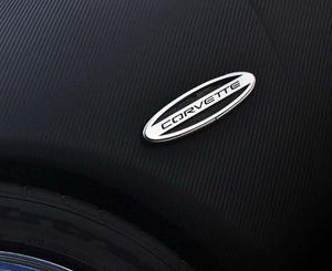 1997-2004 C5/Z06 CORVETTE - SIDE MARKER TRIM REAR W/CORVETTE SCRIPT 2PC | POLISHED STAINLESS STEEL