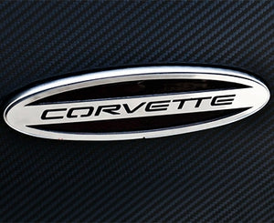 1997-2004 C5/Z06 CORVETTE - SIDE MARKER TRIM REAR W/CORVETTE SCRIPT 2PC | BRUSHED STAINLESS STEEL