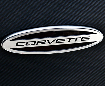 1997-2004 C5/Z06 CORVETTE - SIDE MARKER TRIM REAR W/CORVETTE SCRIPT 2PC | BRUSHED STAINLESS STEEL