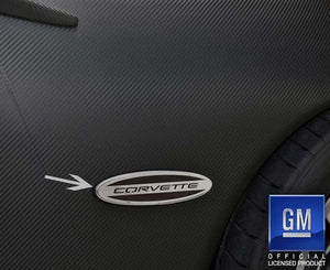 1997-2004 C5/Z06 CORVETTE - SIDE MARKER TRIM REAR W/CORVETTE SCRIPT 2PC | BRUSHED STAINLESS STEEL