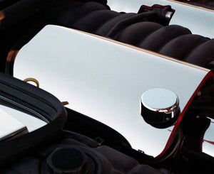 1997-1998 C5 CORVETTE - FUEL RAIL COVERS 2PC W/OIL CAP COVER | POLISHED STAINLESS STEEL