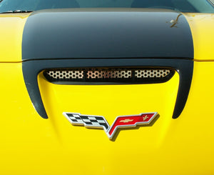 2006-2013 Z06/GS/ZR1/C6 CORVETTE - PERFORATED HOOD VENT GRILLES | POLISHED STAINLESS STEEL