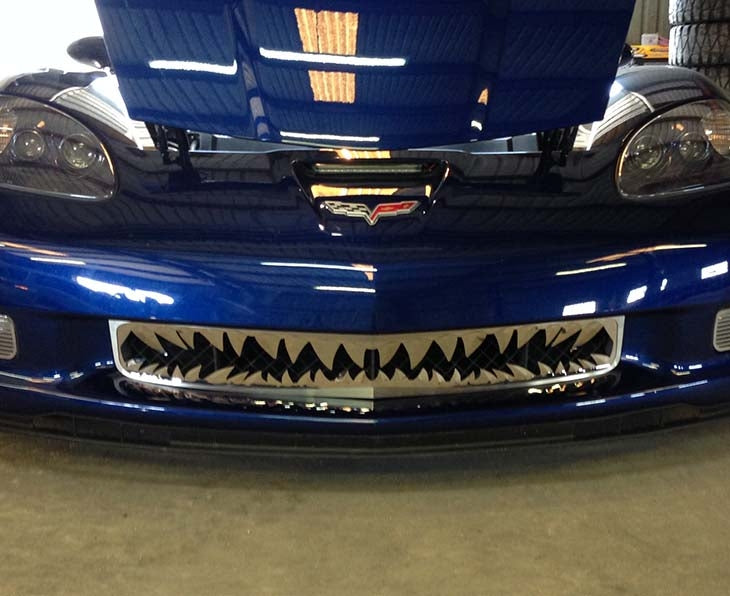 2006-2013 CORVETTE Z06 ONLY - SHARK TOOTH GRILLE POLISHED STAINLESS ST ...