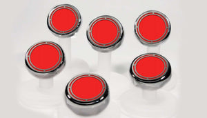 1997-2013 C5/C6 CORVETTE - SLOTTED STYLE ENGINE FLUID CAP COVERS 6PC MAN.TRANS. | CHOOSE INLAY COLOR