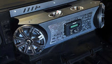 Load image into Gallery viewer, HUMVEE M998 KENWOOD WATERPROOF RADIO CONSOLE, TEXTURED BLACK POWDER COAT W/AMERICAN FLAG
