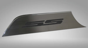 2010-2015 CAMARO SS - DOOR PANEL KICK PLATES 'SS' STYLE 2PC | BRUSHED STAINLESS, CHOOSE INLAY COLOR