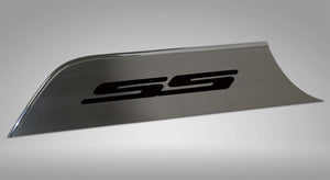 2010-2015 CAMARO SS - DOOR PANEL KICK PLATES 'SS' STYLE 2PC | BRUSHED STAINLESS, CHOOSE INLAY COLOR